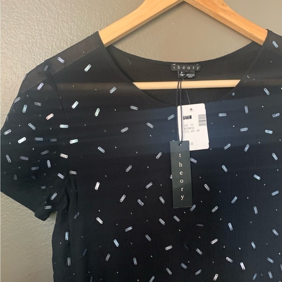 COPY - BNWT- Theory  Sheer Blouse- Small - Picture 2 of 6